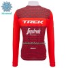 Wielershirt 2023 Trek-Segafredo Winter Thermal Fleece - Rood Wit